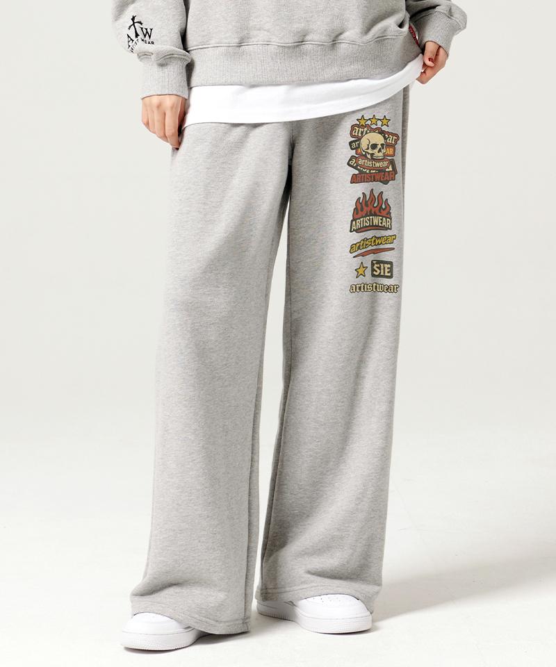 ARTISTWEAR [Atw] Sticker Bomb Wide Elastic Pants