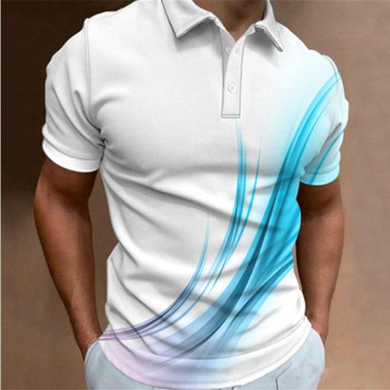 Herren Golf Poloshirt Kurzarm Knopf T-Shirt Top