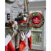 Christmas Wooden Hanging Welcome Sign - Dual-Use Decoration for Shop or Home