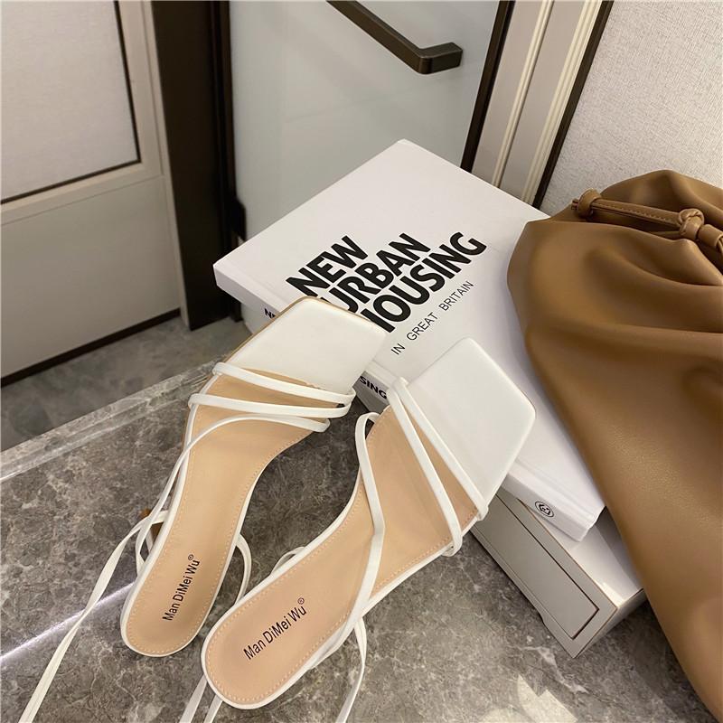 

Модные летние милые женские босоножки на высоком каблуке белого и фиолетового цвета, дизайнерские босоножки с открытым носком и низким каблуком, на шнуровке, свадебные туфли Золушки 35 белый