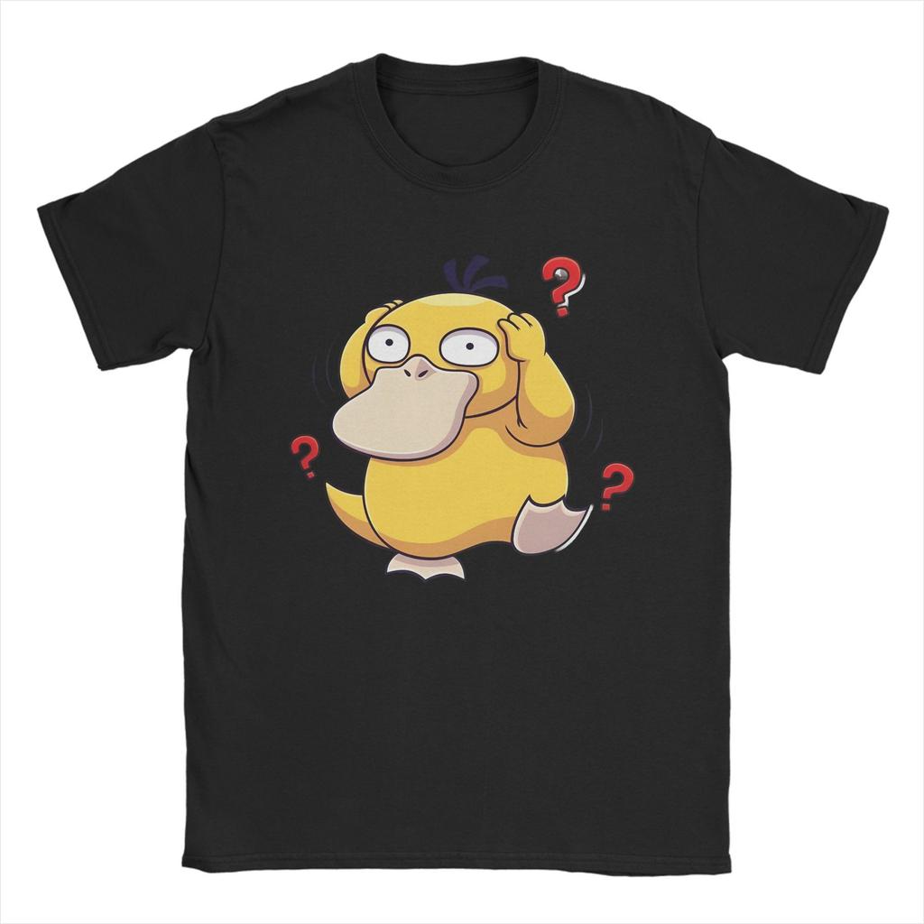 Unisex WoUnisex Psyduck Retro Artwork T Shirt Pokemoned 100 Cotton Clothes Fashion Short Sleeve Crew Neck Tee Shirt Unique TShirts