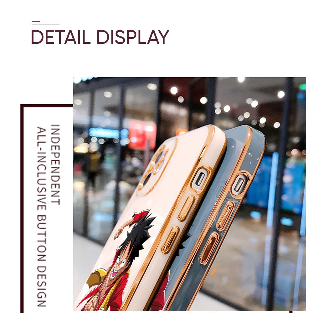 Kolorowe wzory nadruków Kwadratowy wzór krawędzi Obudowa Platerowana obudowa telefonu Luksusowe poszycie Miękkie etui na telefon do Huawei Honor Xiaomi Redmi