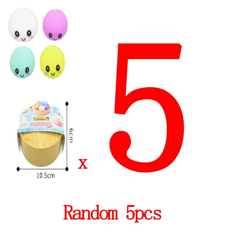 Dumpling Squishy Toy Anti-Stress Toy For Hands Sensory Toy Stress Relief Products Office Desk Toys 4 Colors Squishy Stress Ball
