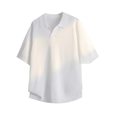 Hautfarben Kühlendes Seidengefühl Atmungsaktiv Modisch Gestricktes POLO Kurzarm