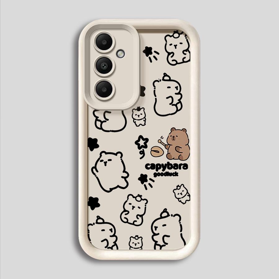 Soft TPU Phone Case for Samsung Galaxy A32 A31 A52 A22 A23 A54 A21s A53 A34 A73 A25 A26 A24 Cute Capybara