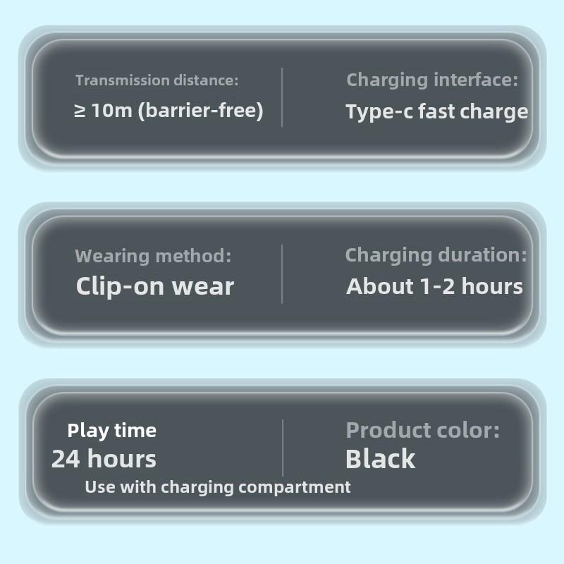 Wireless Bluetooth Headset Standby Life Clip In-ear Running Noise Reduction