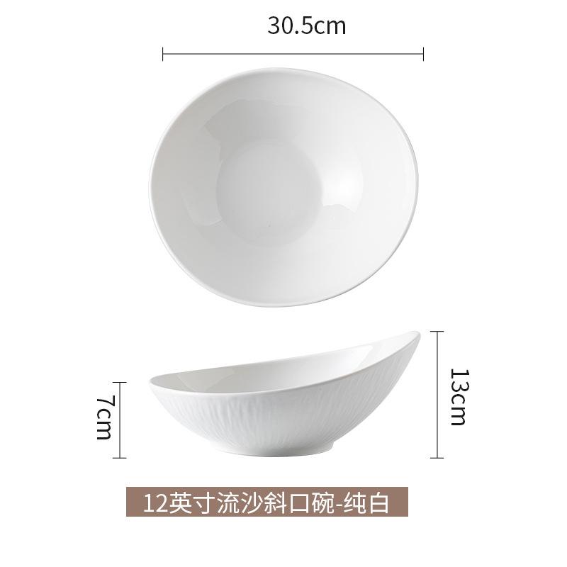 Dim Sum Bowl, Diagonal Bowl, Fruit Salad Bowl, Hotel Porcelain Cold Dish, Star Rain, Stone Pattern Quicksand Bowl, Special-Shaped Design Bowl