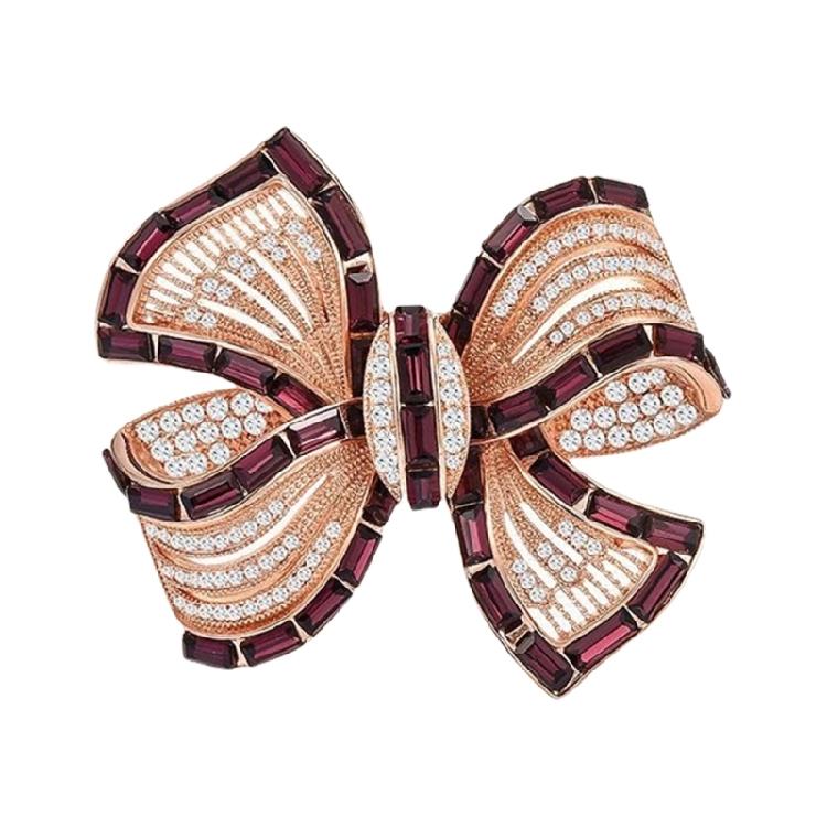 Bowknot Brooches Fashion Statement Brooch Evening Party Brooch Unique Bowknot Clothing Jewelry Present for Women Girl