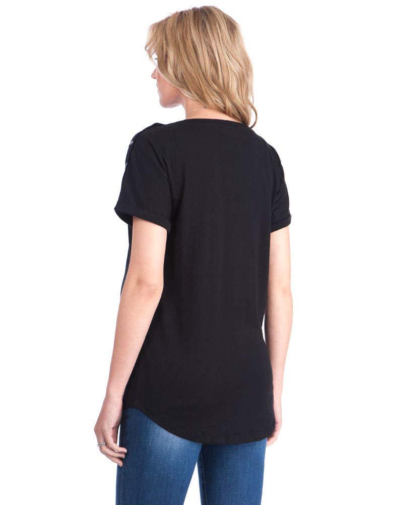 Classic Maternity Shirt ROCCO Black [Serafin] Women's