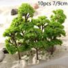 Architectural Model Tree Scenery Layout Green Plastic Parts 10PC Garden