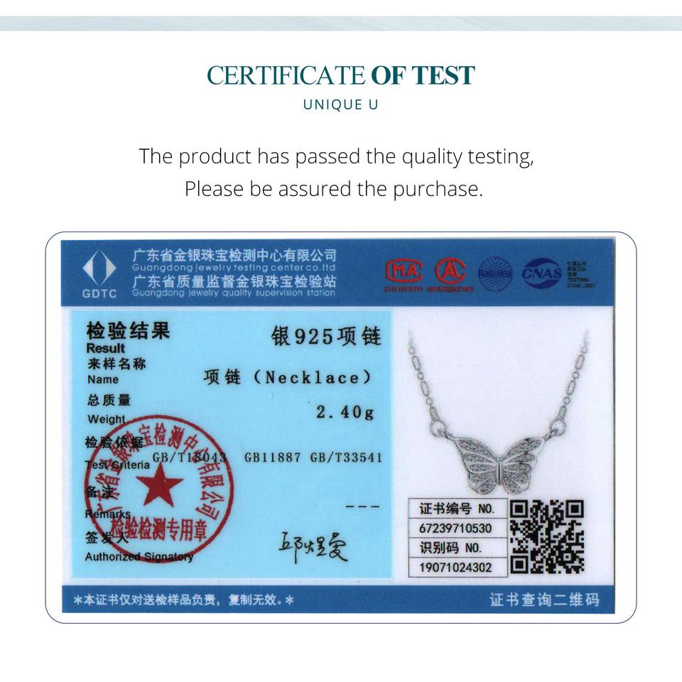 BAMOER Colier romantic cu pandantiv fluture din argint 925, lanț pentru gâtul insectelor, zirconiu cubic pentru femei, cadou de logodnă