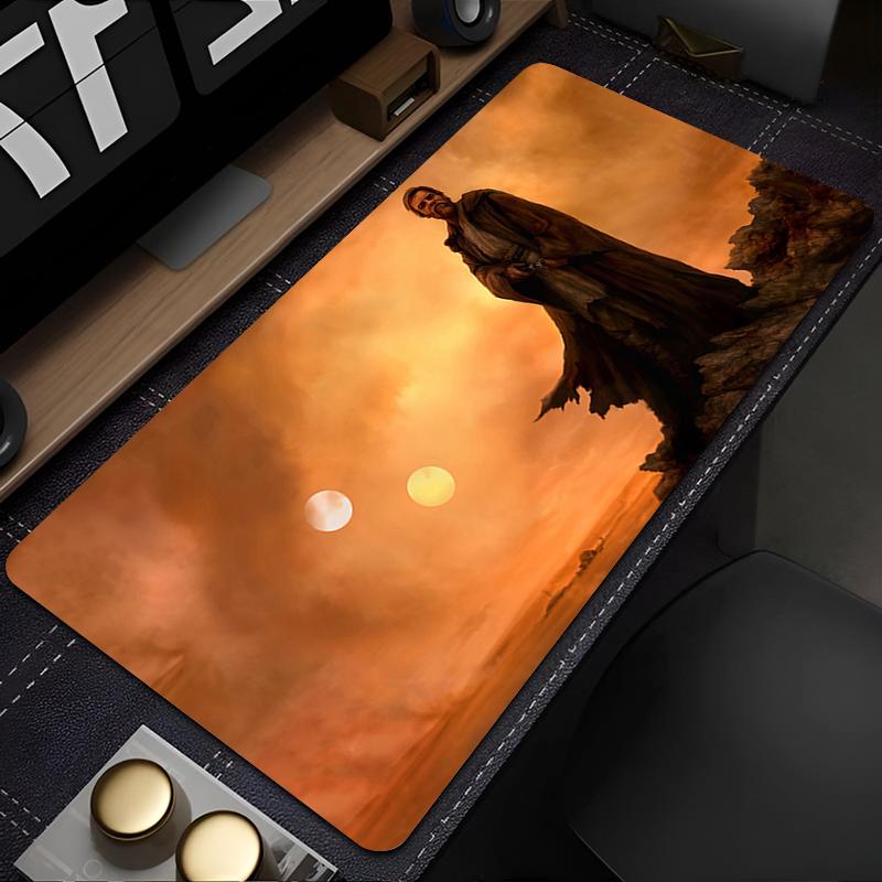 Portable Gaming Mousepads Mouse Mat Big Star Wars ObiWan Kenobi Desk Mats NonSlip Rubber Mouse Pad Soft Keyboard Pad
