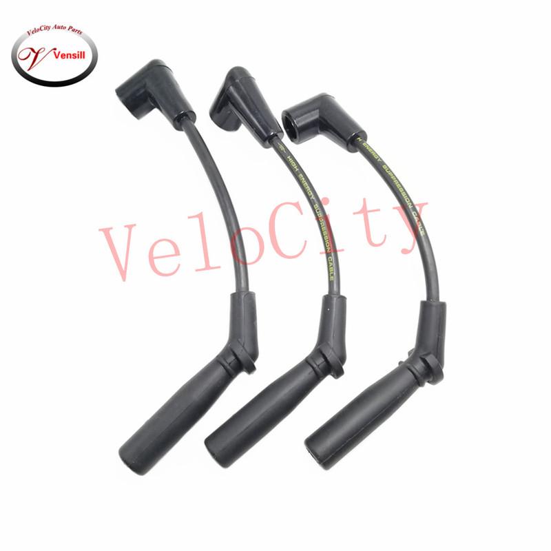 Spark Plug Wire Set Fits For Daewoo Chevrolet Matiz Spark 0.8L Part No# 96291306 96291307 96291308