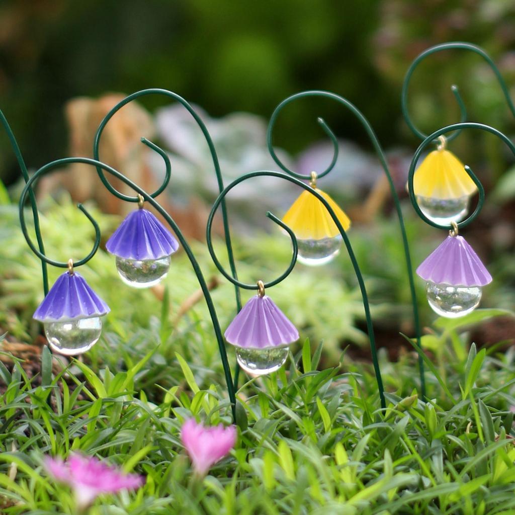 Decorative Garden Stakes 9 Pieces Handmade Yard Art With Umbrella Beams Metal Garden Decoration For Outdoor Patio Lawn Park
