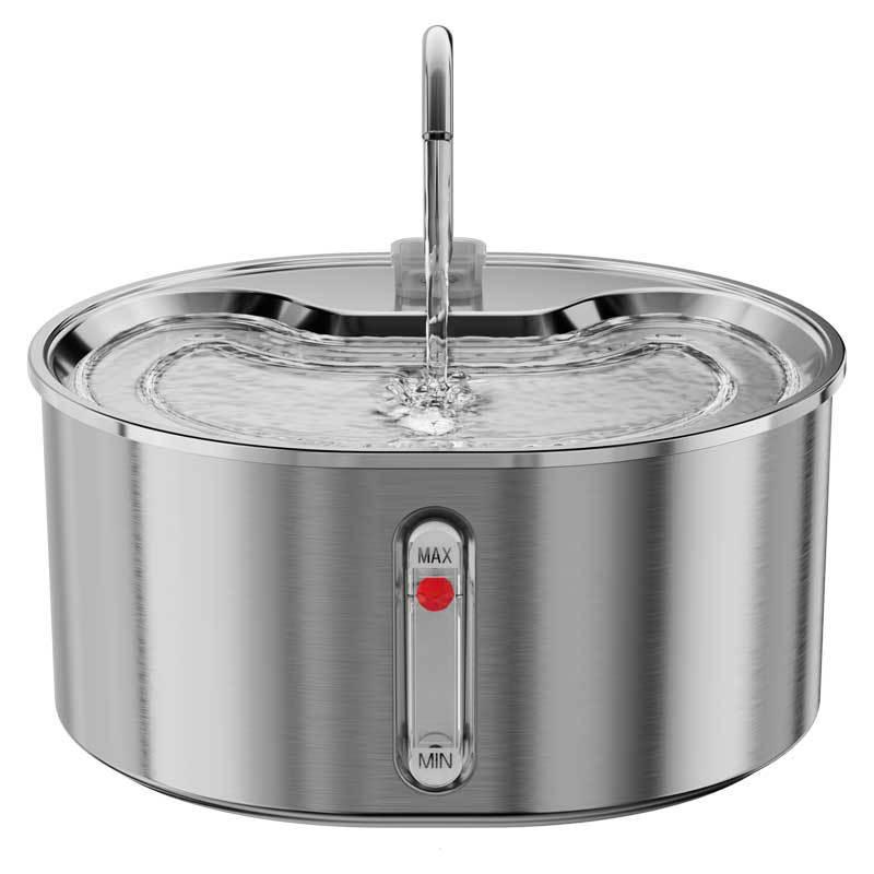 Large Capacity Stainless Steel Pet Water Fountain with Circulating Filter for Cats and Dogs