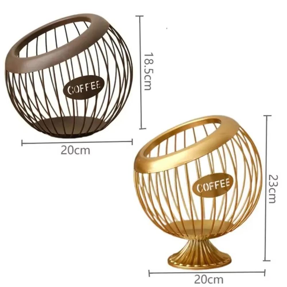 IJzeren Koffiepadhouder Grote Capaciteit Multifunctioneel Espresso Capsule Houder Container Snack Fruit Organizer