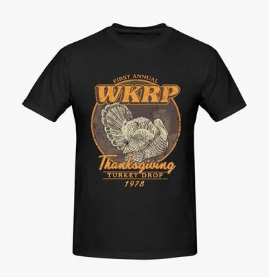 WKRP Turkey Drop Shirt Thanksgiving Day 5XL T-Shirt for Men and Women