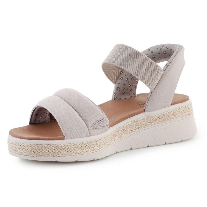 Sandals Skechers Taupe Vegan Leather Beach Comfort Version