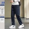Men's Silk Blend Straight Fit Casual Trousers