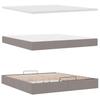 Ottoman Bed with Mattress Taupe 180x200 Cm Fabric