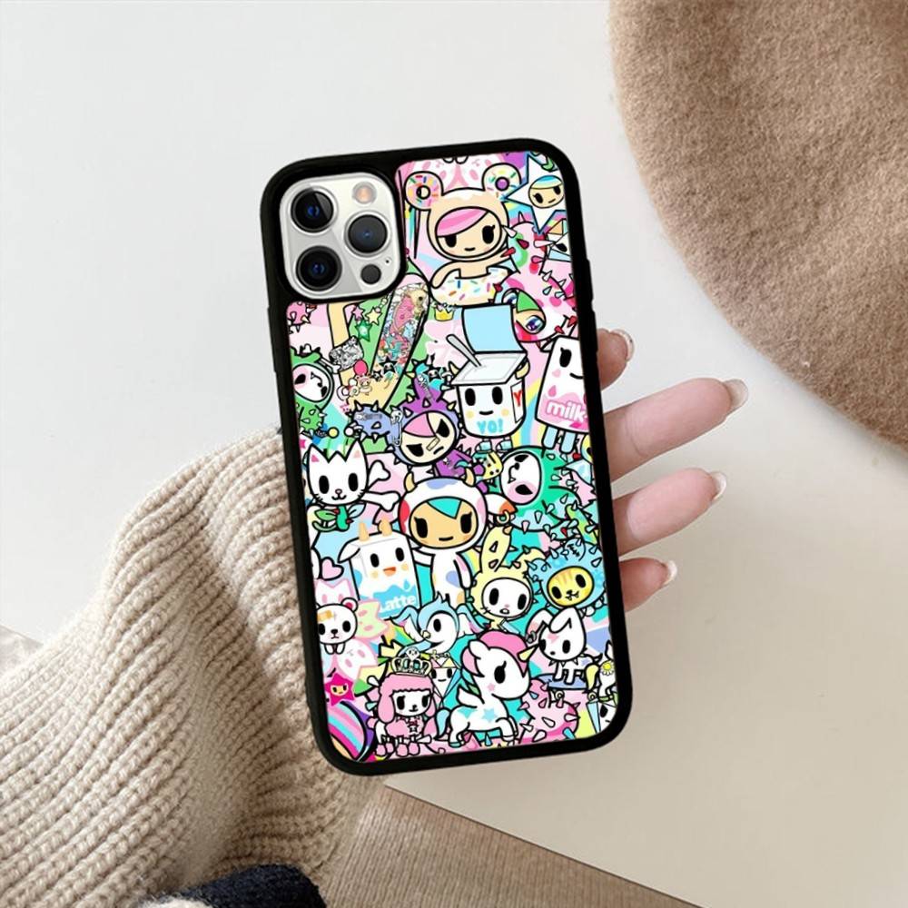 Japan Tokidoki PC+TPU Phone Case For IPhone 17 16 15 14 13 12 11 Pro Max Plus Kawaii Cartoon Cover