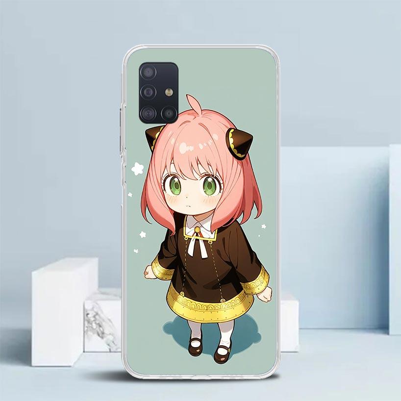 S-Spy Family Anya Phone Case For Samsung Galaxy A52 A32 A22 A12 A51 A50S A30S A10S Note 20 Ultra 10 S10 Plus A31 A20 A71 A72 Gal