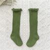 Ruffle Kids Knee High Socks Baby Girls Toddlers Long Soft Cotton Sock Lace Flower Children School Uniform Socks For 0-8Years