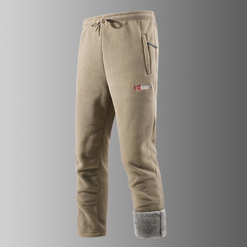 Men's Autumn Winter Norwegian Fleece Pants Outdoor Velvet Thickened Warm Comfortable Fashion Pants Good Soldier