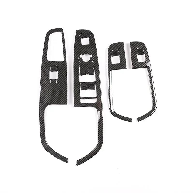 For Alfa Romeo Stelvio 2017 2018- ABS Car Interior Door Handle Window Glass Lifting Switch Buttons Frame Trim Cover Stickers