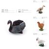 Realistic Plastic Farm Animal Statue Includes Black Swan Hen Duck And Goose Models