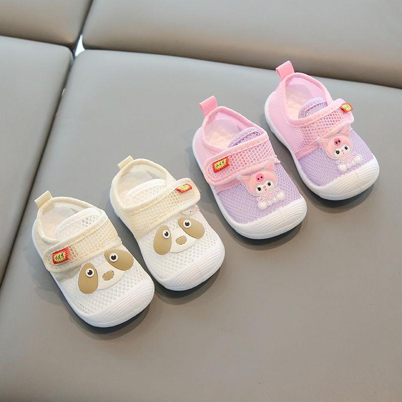 Summer New Girls' Soft-soled 0-1-2 Baby Breathable Single Shoes, Anti-slip Baby Shoes and Cloth Shoes