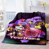 Digital Circus Personalized Text Blanket Gift Customizable Blanket Durable Comfort for Bed Office Couch Living Room Four Seasons Universal