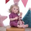 Realistic 18 Inch Reborn Baby Doll Full Silicone Vinyl 3D Skin with Visible Veins Educational DIY Toys