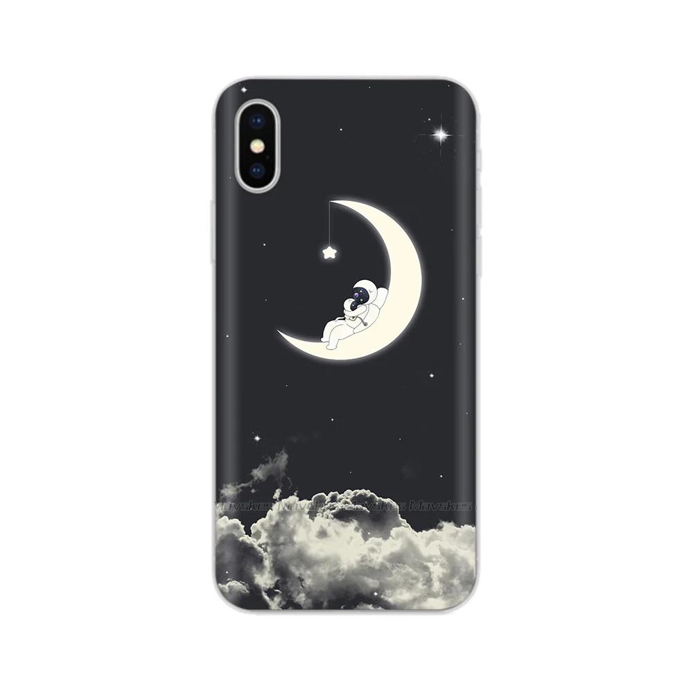 For iPhone X Case For iPhone Xs Case Fashion Soft Silicone Housing For iPhoneX Transparent Phone Back Covers Shell Flowers Coque