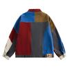 Unisex Retro Patchwork Colorblock Jacket - Spring/Autumn 2026, Oversized Workwear Style