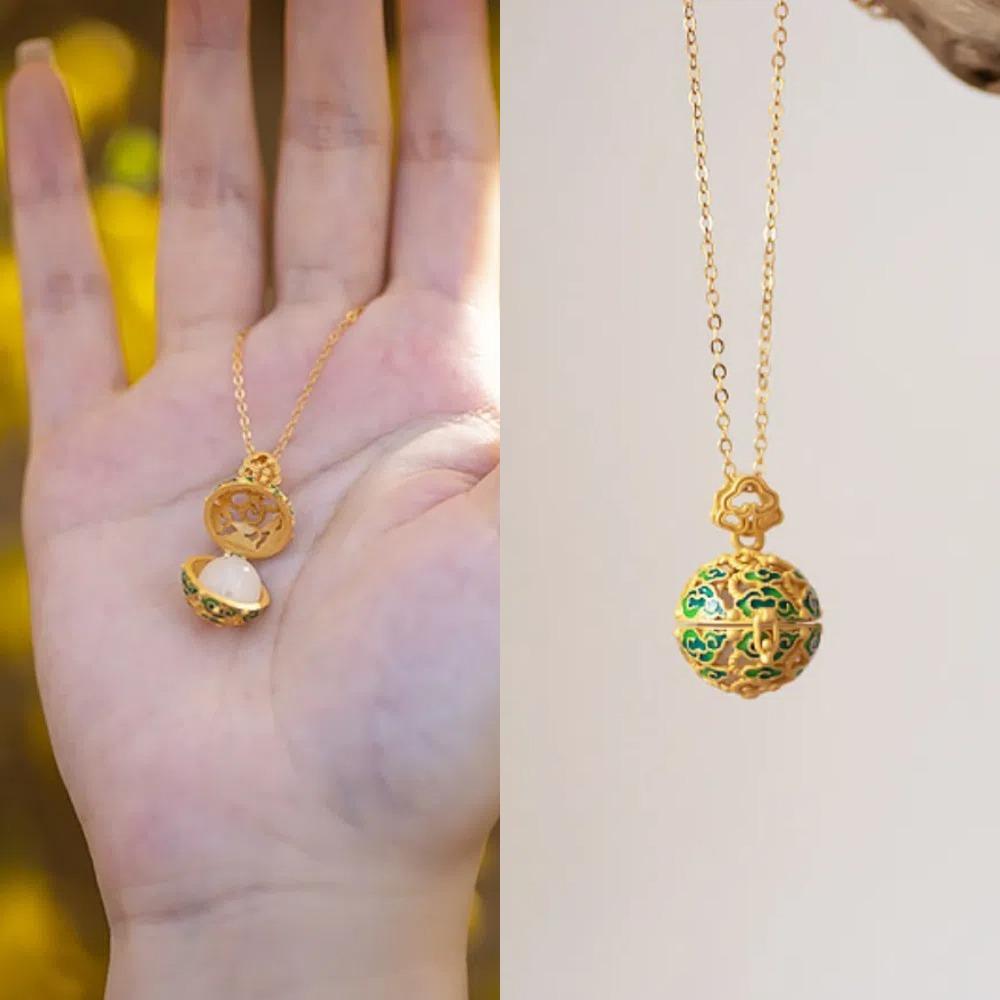 Copper DIY Trinkets Accessories Hollow out Jewelry DIY Making Charms Enamel Box Necklace  Women