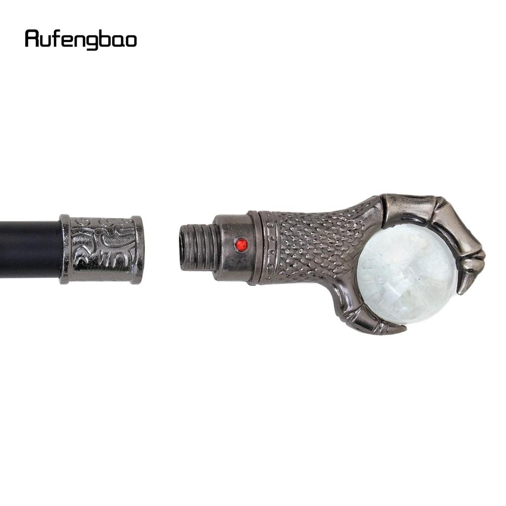 Drachenklaue Griff Glas Transparent Ball Gehstock Mode Dekorativer Gehstock Gentleman Elegant Cosplay Gehstock Crosier 93 cm