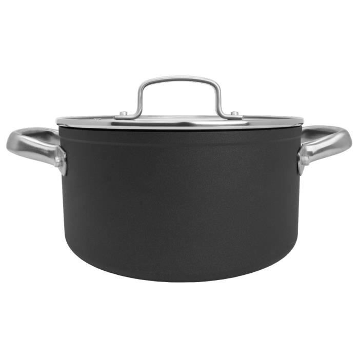 ARCOS Samoa - Faitout Anti-Adhésive en Aluminium Forge avec Couvercle en Verre (20 mm)