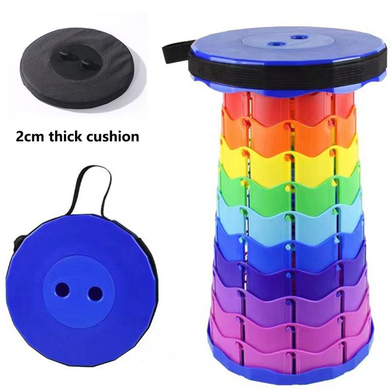 Upgraded Folding Stool Lightweight Yet More Sturdy with Load Capacity 400lbs Space Saving Furniture Stools for Camping Fishing