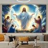1 piece 100% polyester fiber background of Jesus and Mary multi-purpose seasonal decoration from spring summer to winter