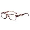 HD Square Presbyopic Glasses Neutral Anti Blue Light Glasses Full Frame Spring Legs Men's Reading Glasses 1.0 1.5 2.0