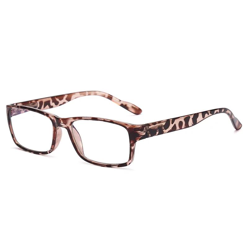 HD Square Presbyopic Glasses Neutral Anti Blue Light Glasses Full Frame Spring Legs Men's Reading Glasses 1.0 1.5 2.0
