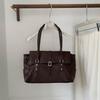 Retro Hand-held Single-shoulder Crossbody Bag with Large Capacity for Commuting