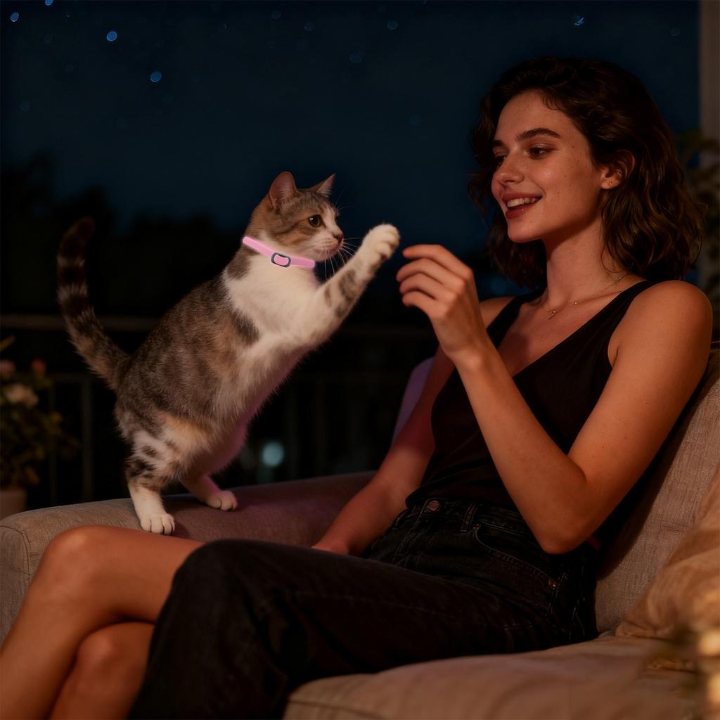 Glow In The Dark Flea And Tick Collar For Cats - 8 Months , Hypoallergenic Collar For Small Cats