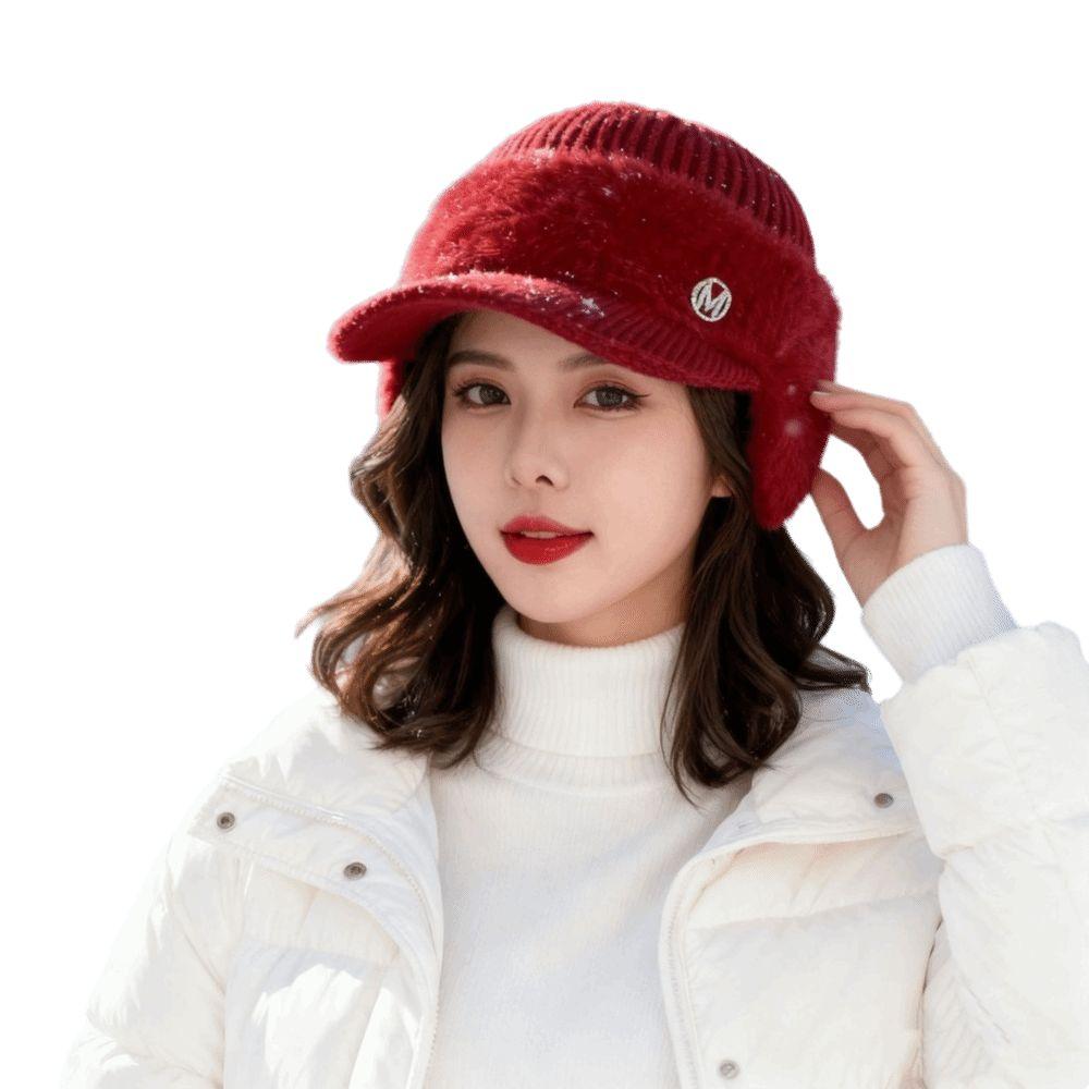 Thickened Winter Hat Warm Baseball Cap Casual Knitted Hat Outdoor