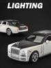 ABBD1 1/36 Rolls Royce Phantom Car Model Alloy Diecast Simulation Toy with Sound Light 2 Doors Opened Toys for Kids Christmas Gifts