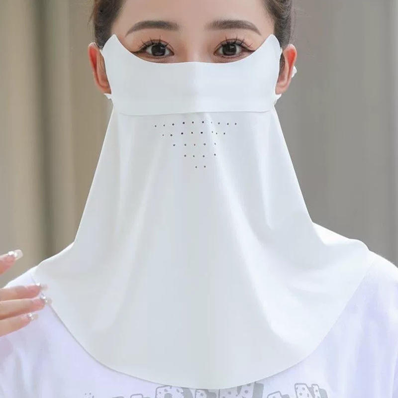 Outdoor Sunscreen Mask Women Ice Silk Traceless Mask UV Protection Summer Bike Cycling Sun Protection Breathable Thin Cover Face