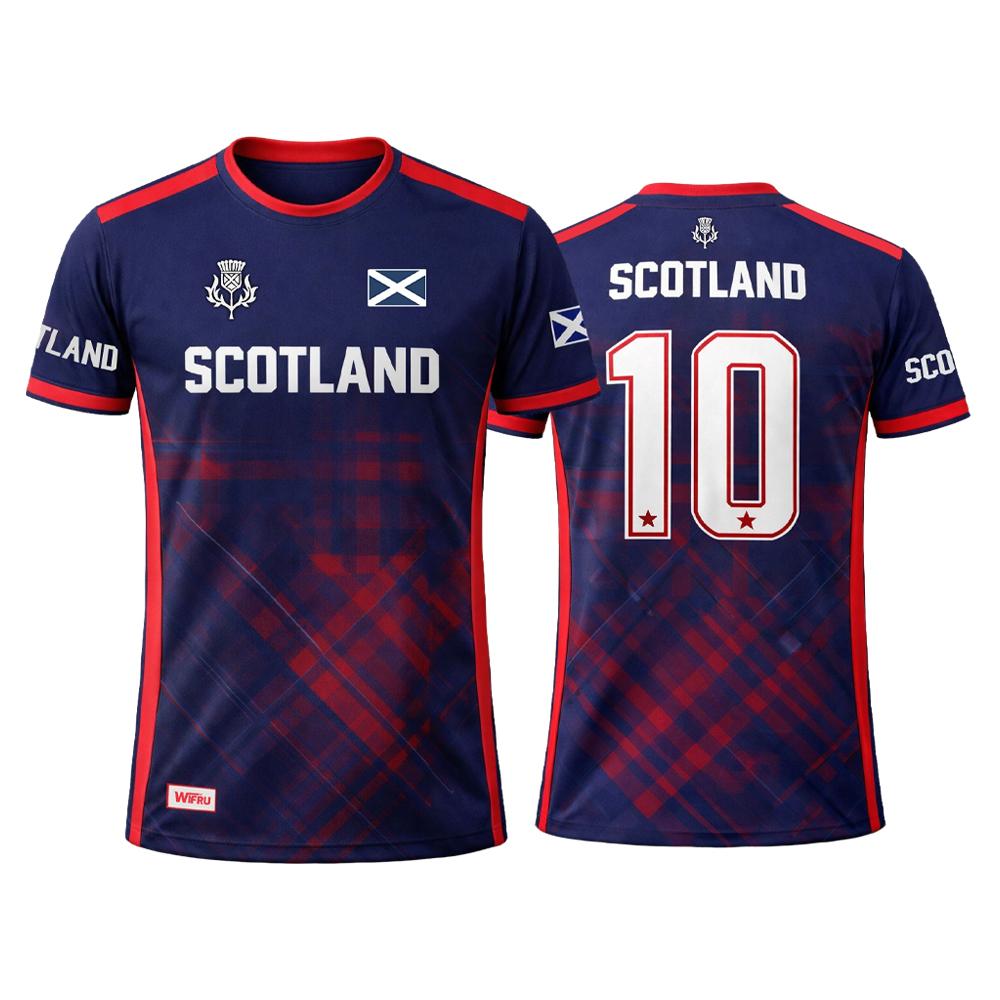New Scotland Flag Graphic T-Shirts Men's And Women's Breathable Quick-Drying Soccer Jersey Summer Outdoor Sports Casual Tops