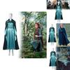 Exquisite Blue Cosplay Dress Set For Elven Princesses Perfect For Fantasy Themed Events And Celebrations