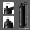 BOTTLE BOTTLE 700ml Stainless Steel Water Cycle Insulated with Double Wall and Vacuum Ideal for Outdoor Direct Large Wide Easy To Black Bottle,